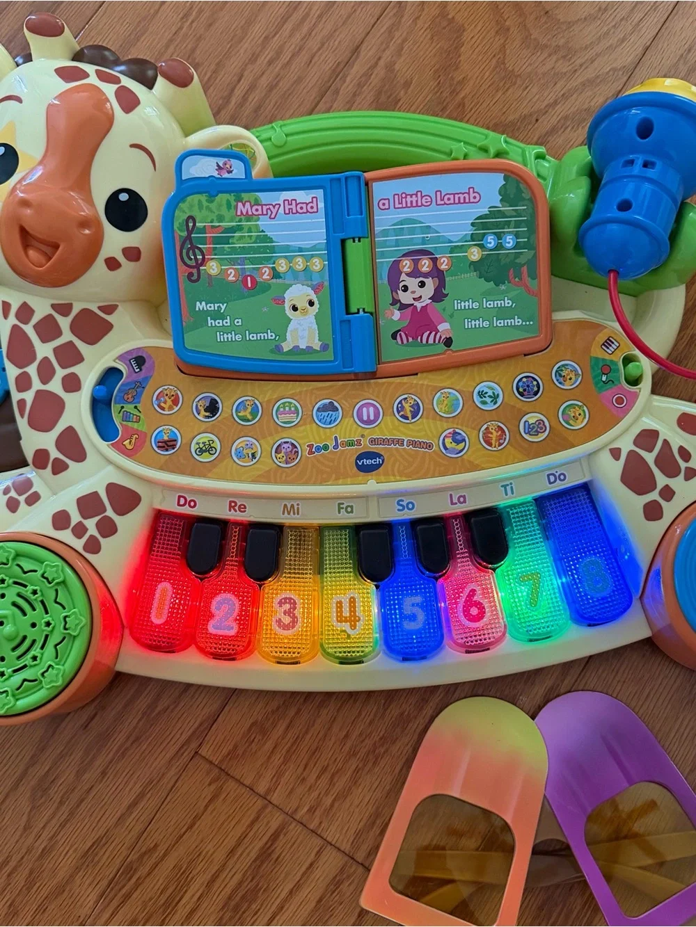 Interactive Giraffe Musical Keyboard Toy - Multicolor